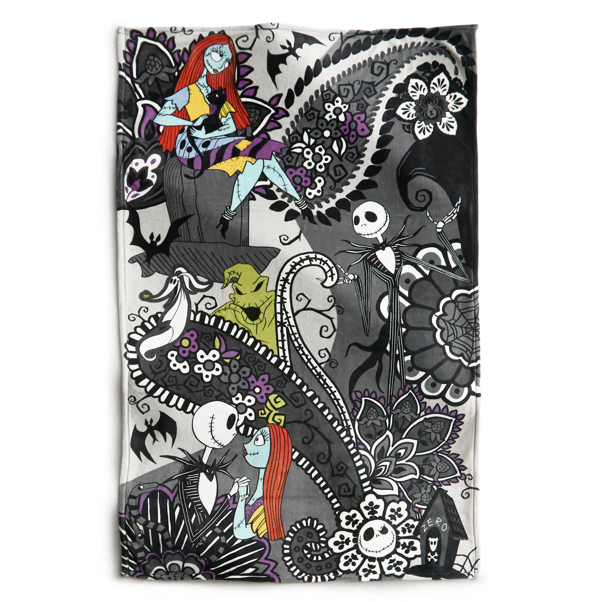 Disney Tim Burton's The Nightmare Before Christmas Plush Throw Blanket